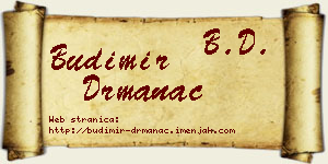 Budimir Drmanac vizit kartica